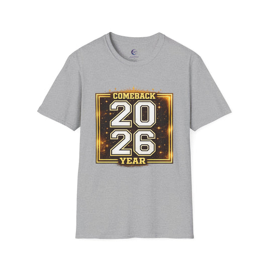 2026 Comeback Year T-Shirt — Retro Gold Sports Style Tee