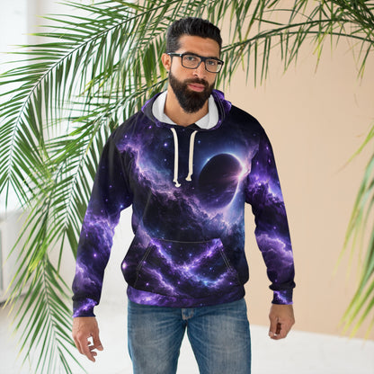 Galaxy Nebula Pullover Hoodie — Purple Space All-Over Print