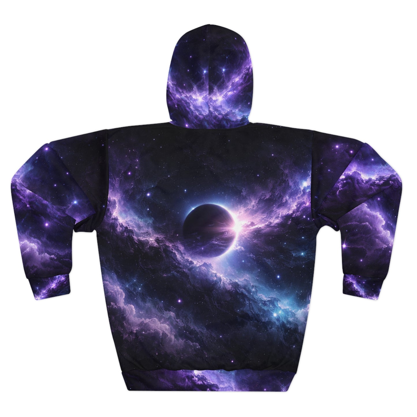 Galaxy Nebula Pullover Hoodie — Purple Space All-Over Print
