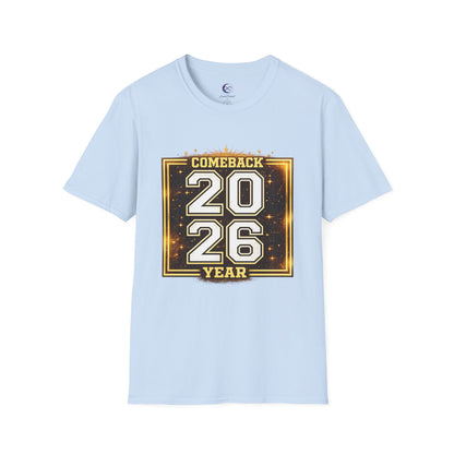 2026 Comeback Year T-Shirt — Retro Gold Sports Style Tee