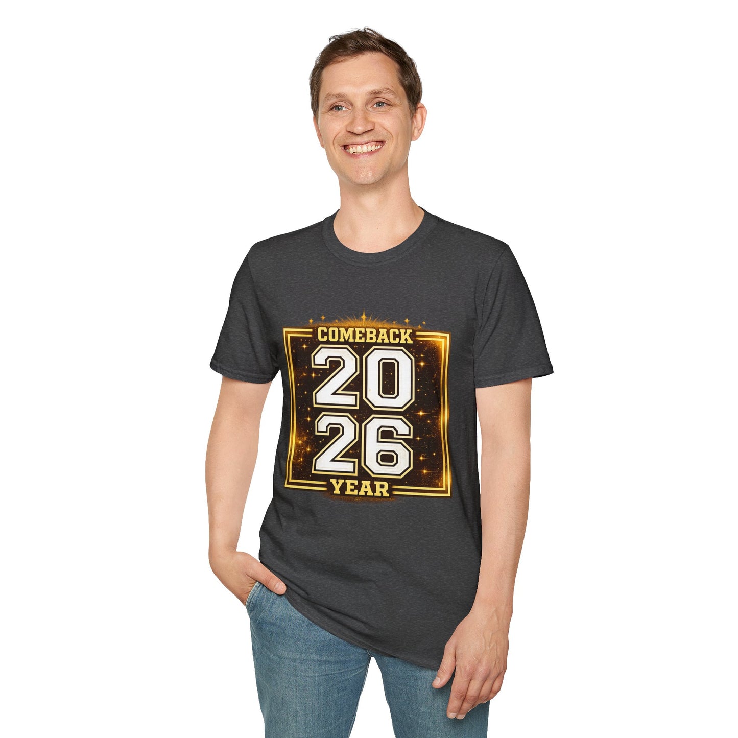 2026 Comeback Year T-Shirt — Retro Gold Sports Style Tee