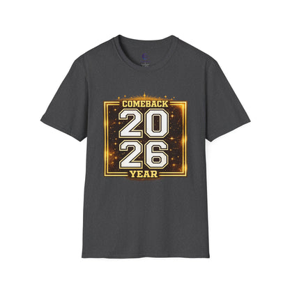 2026 Comeback Year T-Shirt — Retro Gold Sports Style Tee
