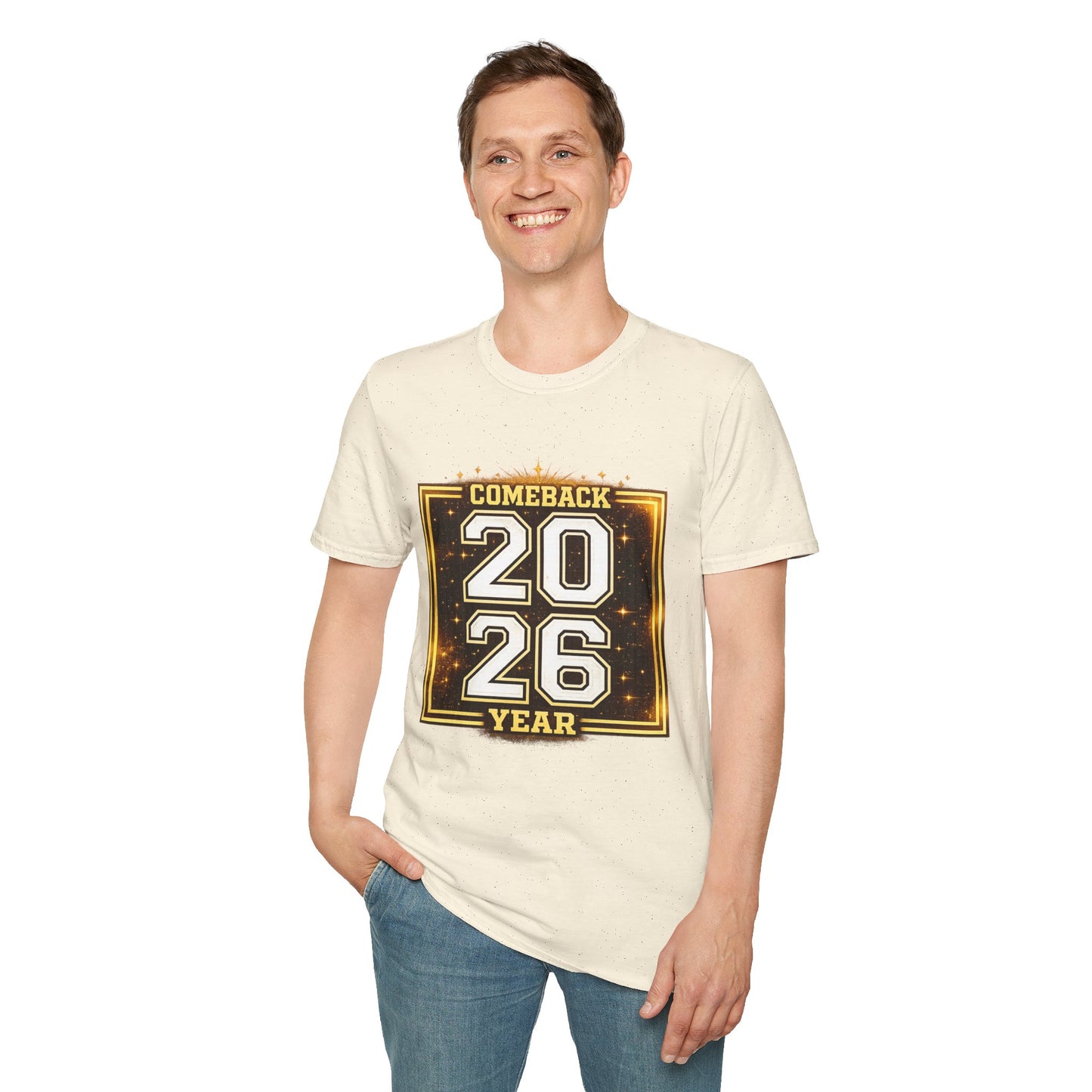 2026 Comeback Year T-Shirt — Retro Gold Sports Style Tee