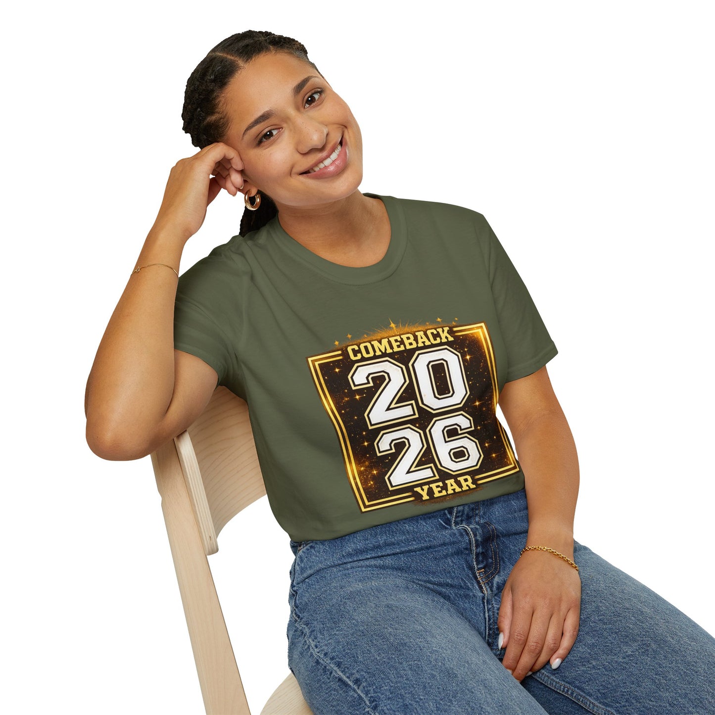 2026 Comeback Year T-Shirt — Retro Gold Sports Style Tee
