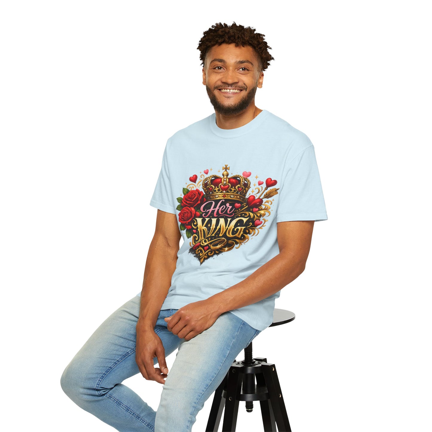 Her King T-Shirt — Rose Crown Couples Tee