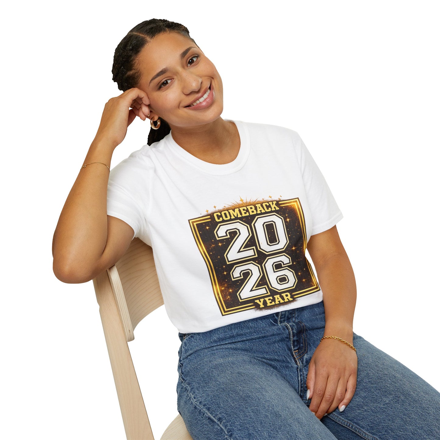2026 Comeback Year T-Shirt — Retro Gold Sports Style Tee