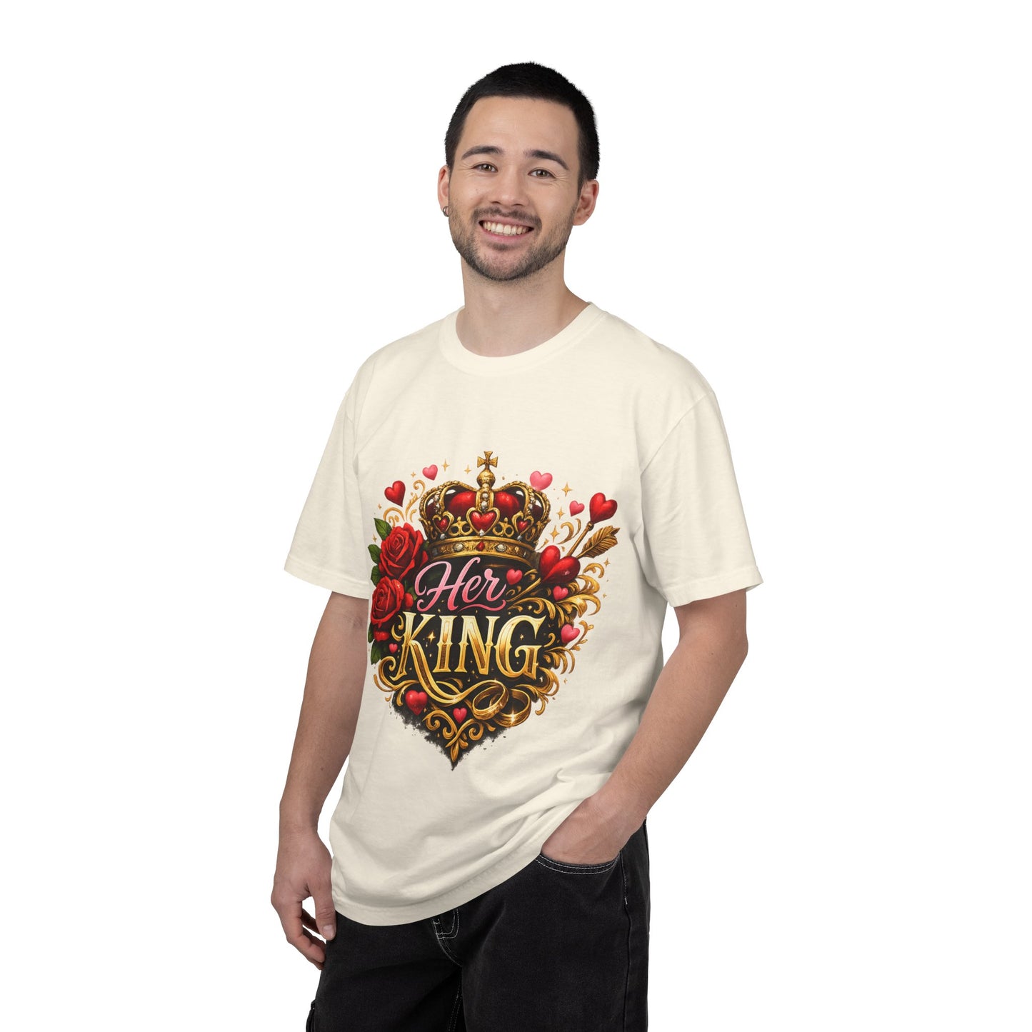 Her King T-Shirt — Rose Crown Couples Tee