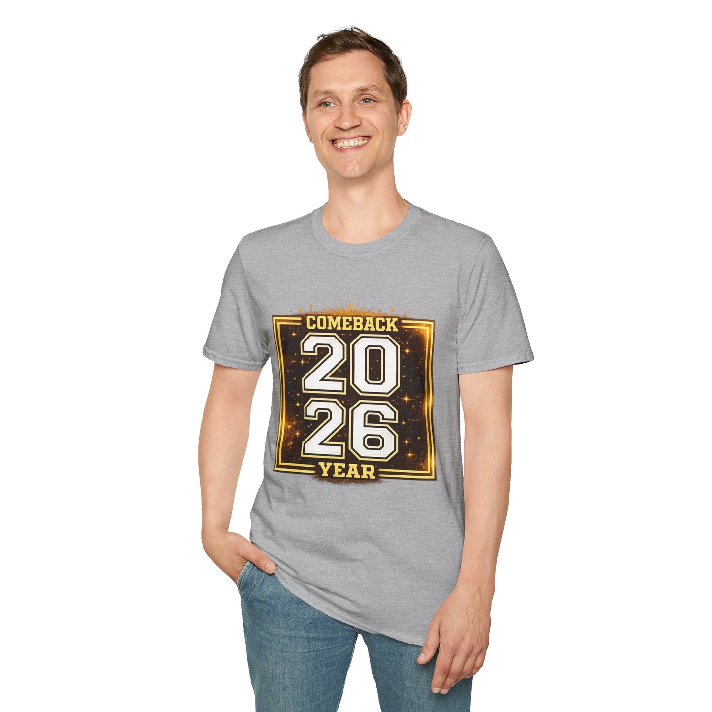 2026 Comeback Year T-Shirt — Retro Gold Sports Style Tee