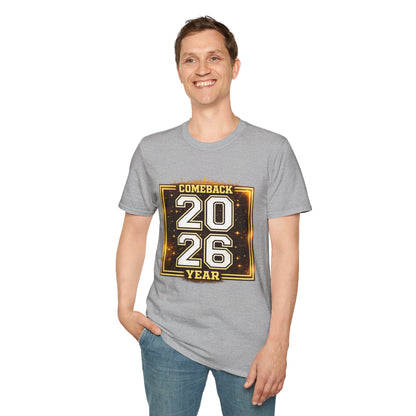 2026 Comeback Year T-Shirt — Retro Gold Sports Style Tee