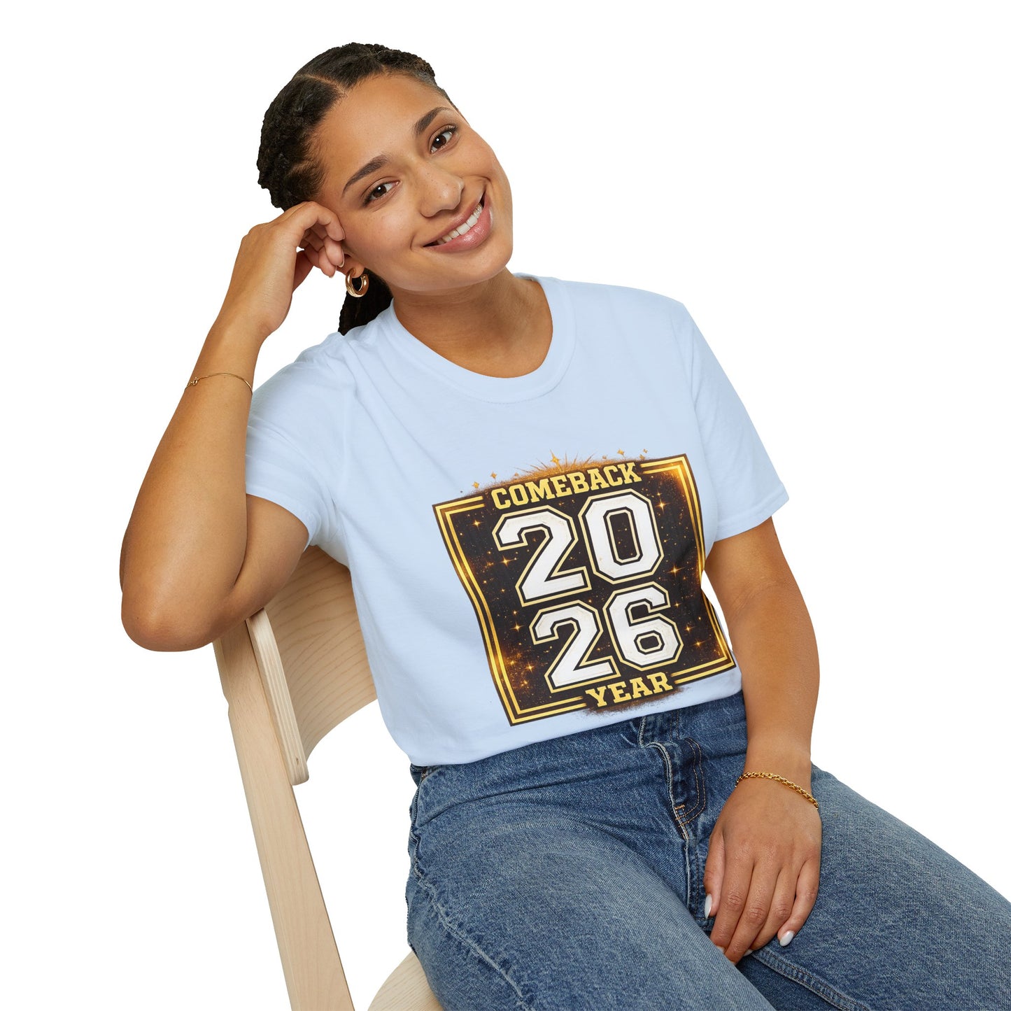 2026 Comeback Year T-Shirt — Retro Gold Sports Style Tee